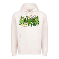Pale Pink st.patrick's day nurse Premium Hoodie - MaliasSmallBusiness