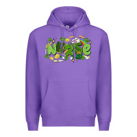 Purple st.patrick's day nurse Premium Hoodie - MaliasSmallBusiness