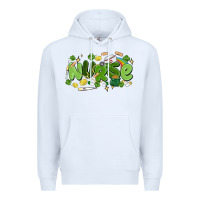 White st.patrick's day nurse Premium Hoodie - MaliasSmallBusiness