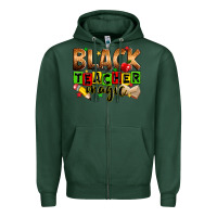 Sports Green black teacher magic Zipper Hoodie - Zillion Design Studio
