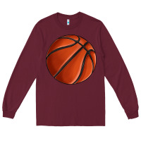 Burgundy basketball Long Sleeve Tee - texasbilliewilder