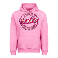 Fuchsia Pink come on teacher let's go teach Urban Hoodie - MaliasSmallBusiness