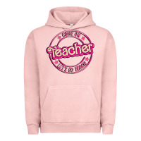 Pigment Salmon come on teacher let's go teach Urban Hoodie - MaliasSmallBusiness