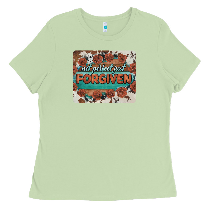 Not Perfect Just Forgiven Ladies Tee by BarkalooDesign | Teevron
