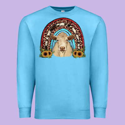 Charolais  Rainbow Premium Sweatshirt Designed By Jahusdesignshop