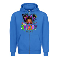 True Royal Spooky Mini Halloween Messy Bun Zipper Hoodie - texasbilliewilder