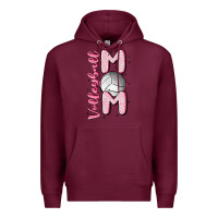 Burgundy volleyball mom Premium Hoodie - MaliasSmallBusiness