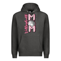 Charcoal Heather volleyball mom Premium Hoodie - MaliasSmallBusiness