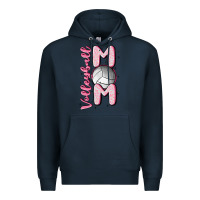 Navy volleyball mom Premium Hoodie - MaliasSmallBusiness