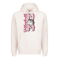 Pale Pink volleyball mom Premium Hoodie - MaliasSmallBusiness