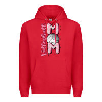 Red volleyball mom Premium Hoodie - MaliasSmallBusiness