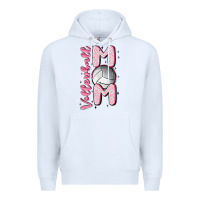 White volleyball mom Premium Hoodie - MaliasSmallBusiness