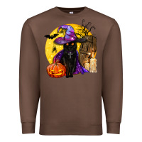 Chestnut black witch cat coffin and moon Premium Sweatshirt - BundleAndBundleShop