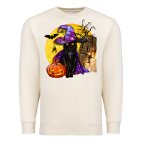 Sandshell black witch cat coffin and moon Premium Sweatshirt - BundleAndBundleShop