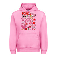 Fuchsia Pink cute valentines day Urban Hoodie - MaliasSmallBusiness