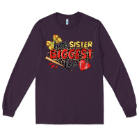 Plum little sister biggest fan softball Long Sleeve Tee - Zillion Design Studio