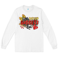 White little sister biggest fan softball Long Sleeve Tee - Zillion Design Studio