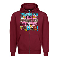 Burgundy tomorrow is not promised cuss them out today! Zipper Hoodie - Zillion Design Studio