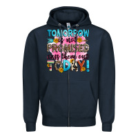 Navy tomorrow is not promised cuss them out today! Zipper Hoodie - Zillion Design Studio