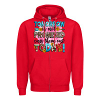 Red tomorrow is not promised cuss them out today! Zipper Hoodie - Zillion Design Studio