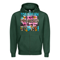 Sports Green tomorrow is not promised cuss them out today! Zipper Hoodie - Zillion Design Studio