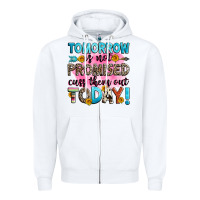 White tomorrow is not promised cuss them out today! Zipper Hoodie - Zillion Design Studio
