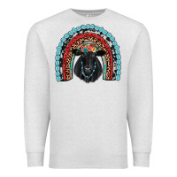 Oatmeal Heather black angus  rainbow Premium Sweatshirt - JahusDesignShop