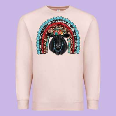 Black Angus  Rainbow Premium Sweatshirt Designed By Jahusdesignshop