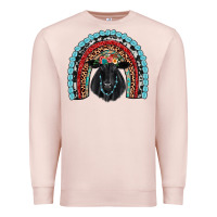 Pale Pink black angus  rainbow Premium Sweatshirt - JahusDesignShop