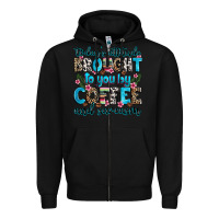 Black today's attitude brought to you by coffee and sarc Zipper Hoodie - Zillion Design Studio
