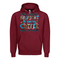 Burgundy today's attitude brought to you by coffee and sarc Zipper Hoodie - Zillion Design Studio