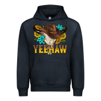 Navy yeehaw bull skull Urban Hoodie - NancyCooperArtShop