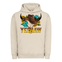 Pigment French Oak yeehaw bull skull Urban Hoodie - NancyCooperArtShop