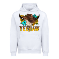 White yeehaw bull skull Urban Hoodie - NancyCooperArtShop