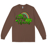 Chestnut Lucky charm rainbow and shamrocks Long Sleeve Tee - RanaPortraitStore