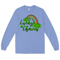Colony Blue Lucky charm rainbow and shamrocks Long Sleeve Tee - RanaPortraitStore