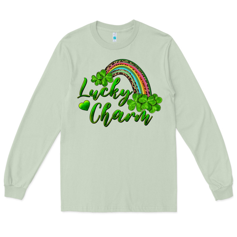 Lucky Charm Rainbow And Shamrocks Long Sleeve Tee by RanaPortraitStore | Teevron