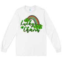 White Lucky charm rainbow and shamrocks Long Sleeve Tee - RanaPortraitStore