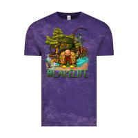 Cloud Purple lake life gnome Vintage Tee - BarkalooDesign