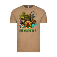 Vintage Coffee lake life gnome Vintage Tee - BarkalooDesign