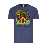 Vintage Denim lake life gnome Vintage Tee - BarkalooDesign