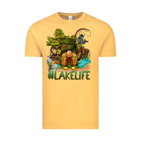 Vintage Mustard lake life gnome Vintage Tee - BarkalooDesign