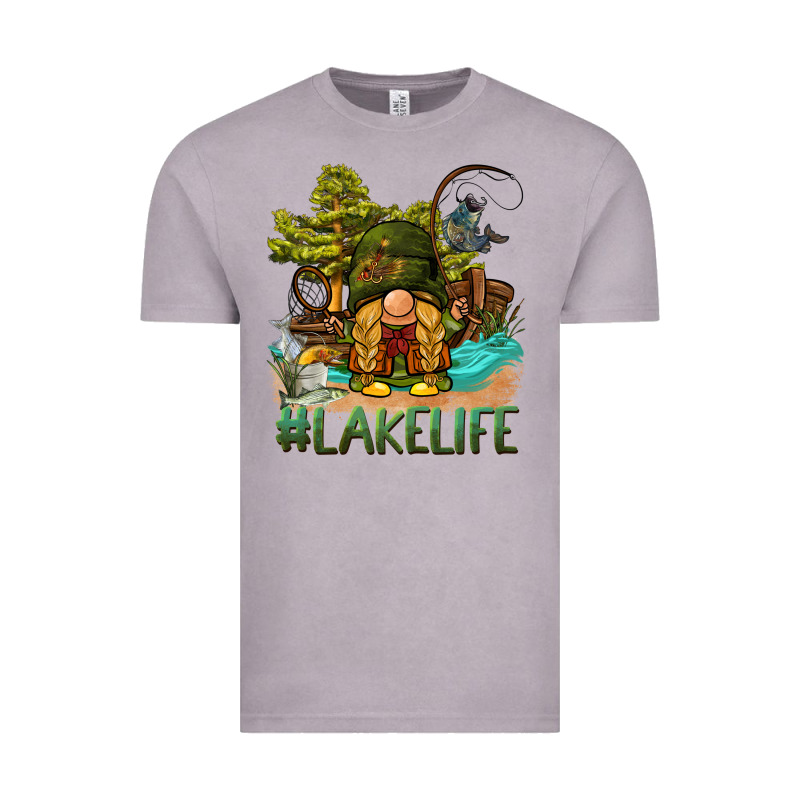 Lake Life Gnome Vintage Tee by BarkalooDesign | Teevron