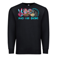 Black peace love racing Premium Sweatshirt - AdoDesignShop