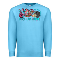 Ocean Blue peace love racing Premium Sweatshirt - AdoDesignShop