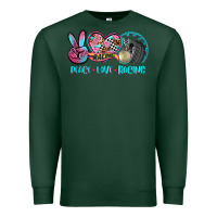 Sports Green peace love racing Premium Sweatshirt - AdoDesignShop