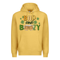 Antique Gold bad and boozy Premium Hoodie - MaliasSmallBusiness