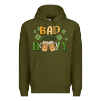 Army Green bad and boozy Premium Hoodie - MaliasSmallBusiness