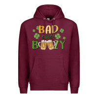 Burgundy bad and boozy Premium Hoodie - MaliasSmallBusiness