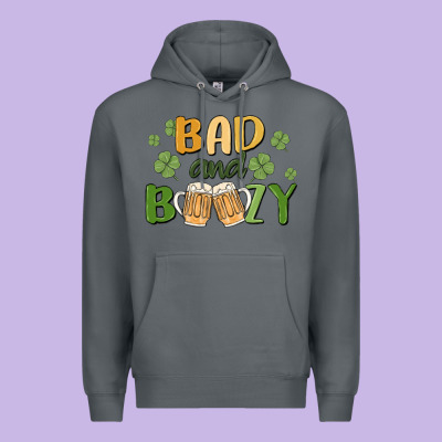 Bad And Boozy Premium Hoodie Designed By Maliassmallbusiness